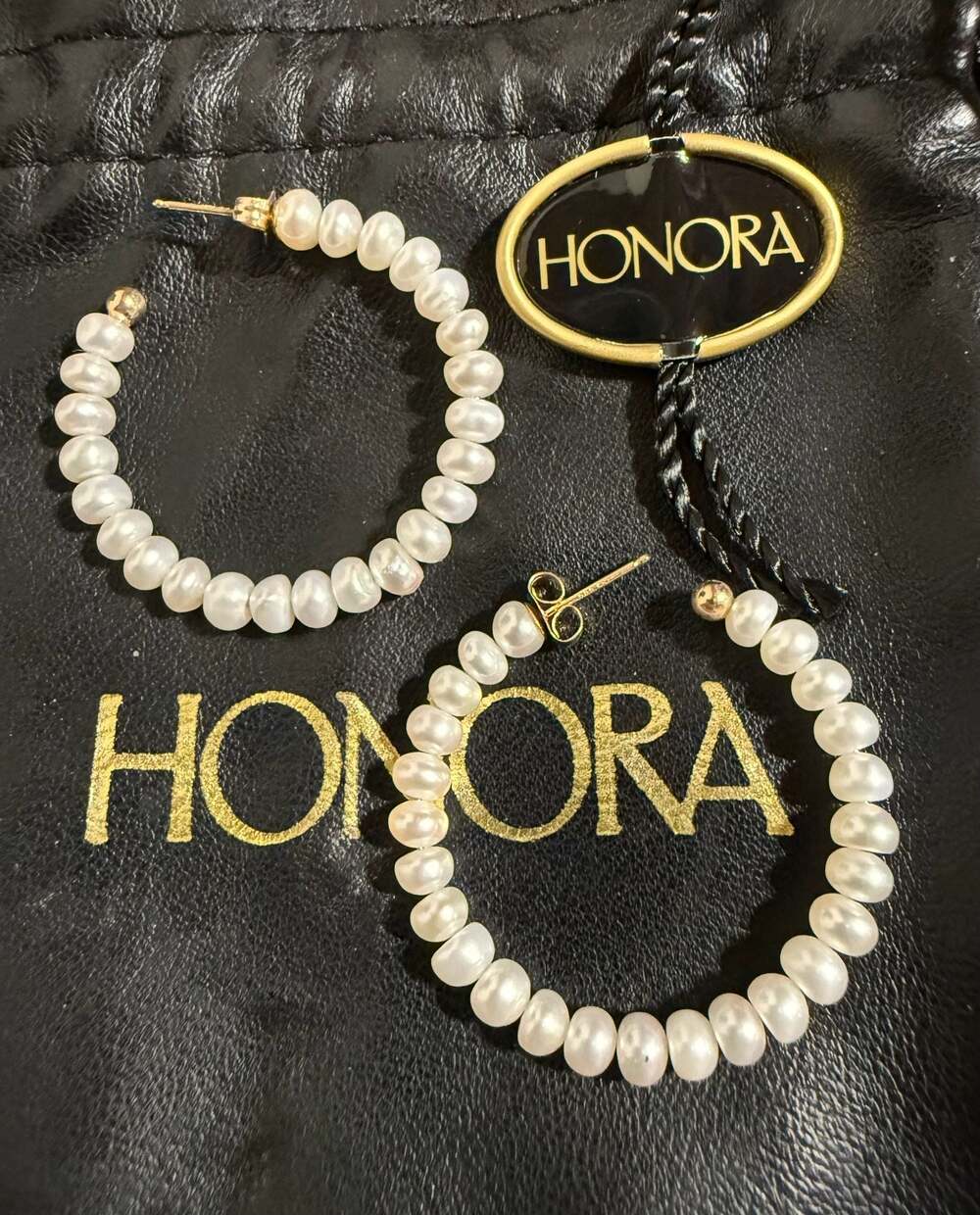 Honora 14k Yellow Gold White Freshwater Cultured Pearl Hoop Earrings, 1"